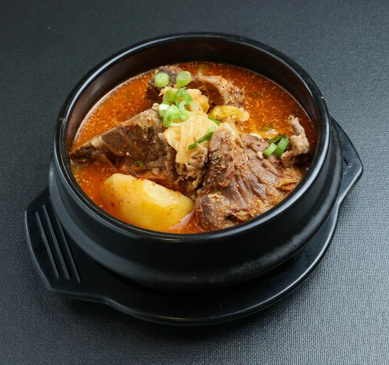 Gamjatang spicy pork bone stew at Hanyang Korean Restaurant Calgary